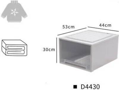 Produktbild von Schubladenbox Aufbewahrungskiste stapelbar Aufbewahrungsbox verschließbar 53*44*30cm