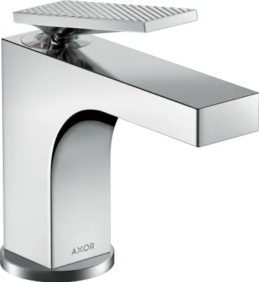 Produktbild von AXOR Citterio Einhebel-Waschtischarmatur 90 mit Rautenschliff mit Zugstangen-Ablaufgarnitur hansgrohe