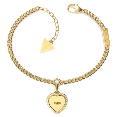 Produktbild von Damen Gold Guess Zirkonia Herz Armband