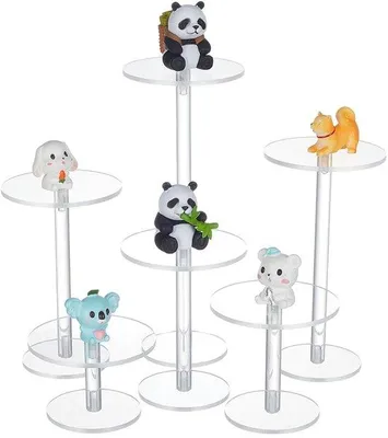 Productafbeelding van Miniatuurdisplay - 6 stuks transparant acryl - Ideaal voor rollenspellen