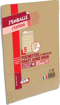 Image de GPV 39747 GPV Enveloppes d'expédition à soufflets 26, 275 x 365 mm, sans fenêtre