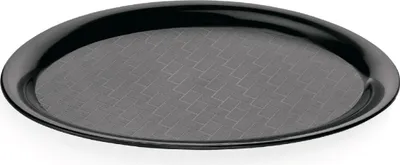 Produktbild von Tablett Gastro schwarz oval 26,5 x 19 cm rutschhemmend PP