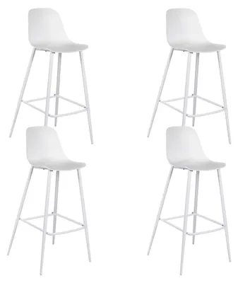 Immagine prodotto di Set 4 Sgabelli 47,5x47xH91,5 cm in Polipropilene Frida Bianco