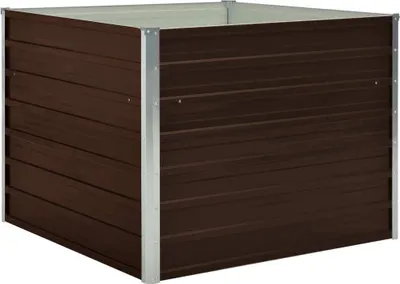 Produktbild von "Winterschlussverkauf "Hochbeet - CLORIS - Pflanzkasten - Braun 100 x 100 x 77 cm Verzinkter Stahl - NeuMöbel7863910