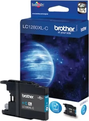 Produktbild von Original Brother LC-1280 XL C Tintenpatrone cyan, 1.200 Seiten, 1,61 Cent pro Seite - ersetzt Brother LC1280XLC Druckerpatrone