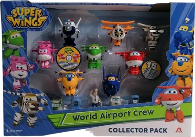 Zdjęcie produktu dla ALPHA YW710640 - Super Wings - World Airport Crew - zestaw figurek, 5,1 cm, opakowanie 15 figurek
