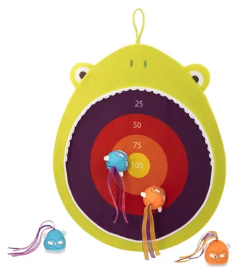 Produktbild von B. toys - Hungry Toss - Ribbity - Dart Board Spiel - Kinder-Dartscheibe - Partys