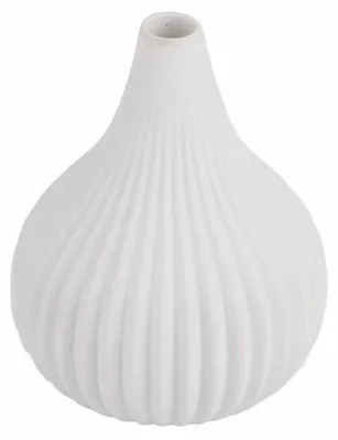 Productafbeelding van Set van twee keramische bloemenbekers, wit glas, decoratie voor de woonkamer