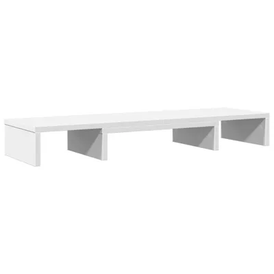 Immagine prodotto di vidaXL Supporto per monitor regolabile bianco 80x24x10,5 cm Materiale a base di legno