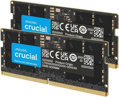 Two computer memory modules (RAM sticks) are shown in a close-up, angled view against a white background.