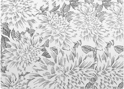 Produktbild von Florale Blattskizze – Bodenschutzmatte – Stuhlunterlage 140x100 cm – Rutschfest – Hartbodenmatte