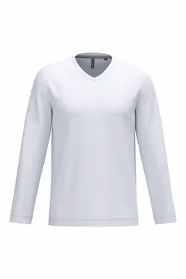 Produktbild von Kariban Mens long-sleeved V-neck T-shirt