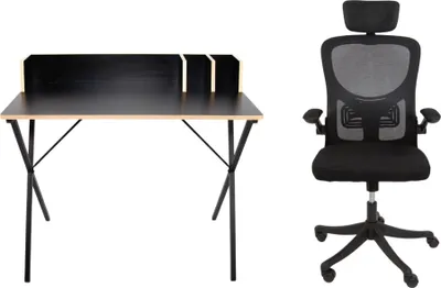 Obrázek produktu pro Set pracovní stůl Luna Černý + židle APA PRO Černá