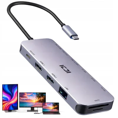 Produktbild von FUJITSU USB-C Hub 2x HDMI PD Dockingstation für Laptops