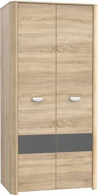 Produktbild von Furniture24 Kleiderschrank YOOP YPS82 Schrank Drehtürenschrank 2 Türiger Jugendzimmerschrank