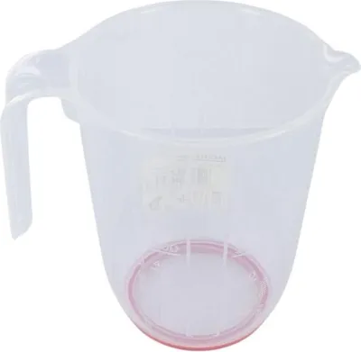 Image de Verre doseur transparent en plastique 1 litre Fackelmann Basic