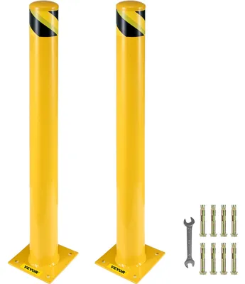 Zdjęcie produktu dla Vevor Dwa Słupki Zabezpieczające Parkingi 122 Cm Mocne Stalowe Bariery