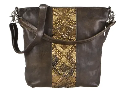 Produktbild von Billy the Kid Beuteltasche Leder Damen Umhängetasche Schultertasche AARI oliv D530-30