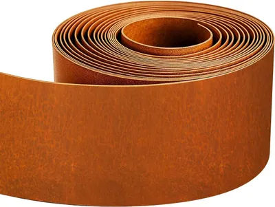 Obrázok produktu pre Ochranné hranice záhradného obrubníka z ocele Corten, rozmer 10 m x 15 cm, odolné voči poveternostným vplyvom, vhodné do záhrady a na trávnik