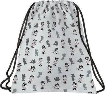 Produktbild von Minnie Maus Sporbeutel Turnbeutel Tasche Sporttasche Schuhbeutel Mouse grau