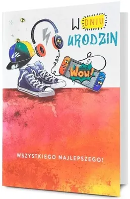 Produktbild von Kartka okolicznościowa Urodziny z kopertą Pan Dragon