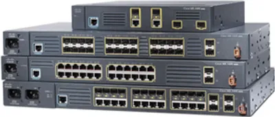 Produktbild von Cisco ME 3400-24FS, gemanaged, L2/L3, Fast Ethernet (10/100), Vollduplex, Rack-Einbau, 1U