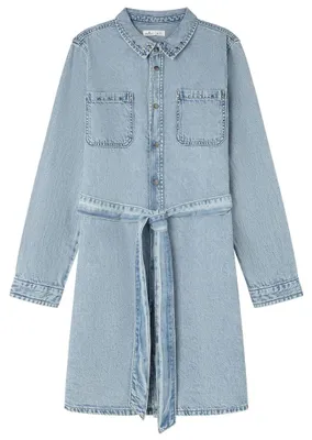Produktbild von SPRINGFIELD Damen Midi Denim Shirt Dress with Studs Jeanskleid, blau, 36