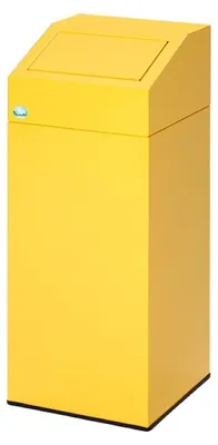 Produktbild von Selbstlöschender Wertstoffsammler "Wertstoffe" | 47 Liter, HxBxT 79x32x32cm | Verzinkter Stahl | Gelb