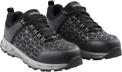 Immagine prodotto di Scarpe da uomo con punta rinforzata, taglia 9,5, scarpe da lavoro elastiche da uomo, scarpe da lavoro robuste