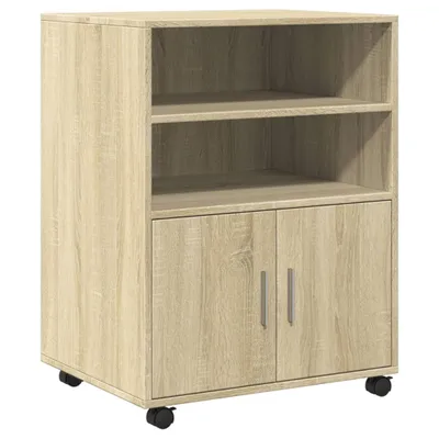 Immagine prodotto di vidaXL Armadio a rotelle rovere Sonoma 60x48x81 cm materiale a base di legno