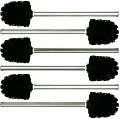 Produktbild von 6 x Edelstahl WC Bürste Ersatz Klobürste Toilette Bürste Ersatz Neu schwarz Neu