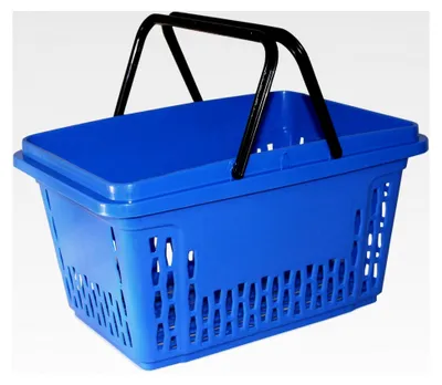 Produktbild von Einkaufskörbe aus Kunststoff mit 2 Bügeln, 40 Liter, Polypropylen, verschiedene Farben