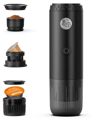 Productafbeelding van Draagbare espressomachine, 3-in-1 voor capsules en koffiepoeder met verwarmingsfunctie