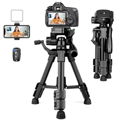 Productafbeelding van Mini statief 63,5 cm, aluminium camerastatief voor DSLR-camera/videocamcorder/projectoren