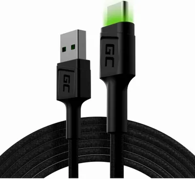 Produktbild von GC Ray LED | 2m USB C Kabel Typ C Nylon Ladekabel Schnellladekabel | für Samsung Galaxy S21 S20 Ultra S10 S9 S8+ | Note 20 10 9 8 | A80 A71 A70 A50 A42 A41 A31 | Huawei Honor P40 P30 P20 P10 P9 Lite