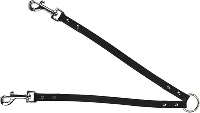 Obrázek produktu pro Kožené dvojité vodítko pro psy Vegas, 30 cm x 12 mm, Kerbl
