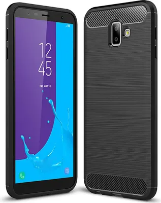 Obrázok produktu pre TPU kryt pre mobilný telefón Samsung Galaxy J6 Plus ochranný kryt karbónového vzhľadu ochranné puzdro