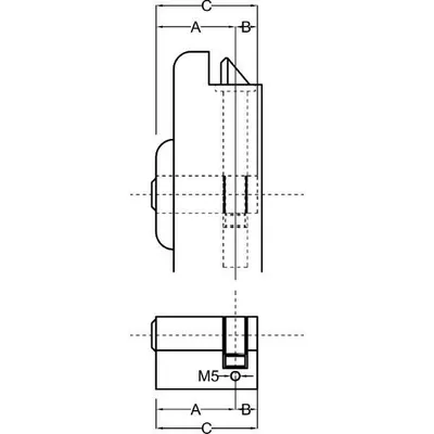 Produktbild von Einbauhalbzylinder gleichsperrend H36000, 30 mm, Messing vernickelt matt