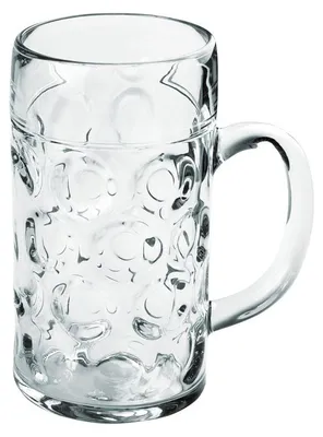 Produktbild von 6x Mehrweg Bierkrüge Gläser 500ml Kunststoff Wiederverwendbar unzerbrechlich SAN Ø77mm
