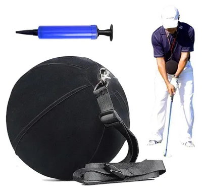 Produktbild von Aufblasbarer Golf-Trainingsball – Schwarz – PVC – Einheitsgröße