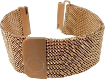 Produktbild von Minott → Uhrenarmband aus Edelstahl rosefarben Milanaise → 34049, Stegbreite:22mm