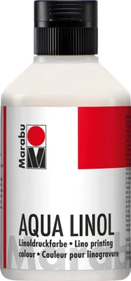 Produktbild von Marabu Aqua-Linoldruckfarbe weiß 070 250 ml