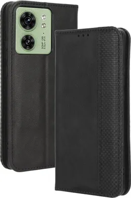 Produktbild von Motorola Edge 40 Hülle - Coverup Vintage Style Klapphülle - Schwarz