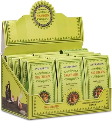 Obrázek produktu pro Ájurvédské vonné kužely Nag Champa Backflow - 30 g