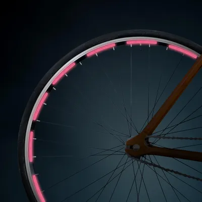 Produktbild von EAZY CASE 16 x Leuchtaufkleber, Reflektierende Aufkleber, Reflektorband selbstklebend für Fahrrad oder Kinderwagen - Sicherheit im Straßenverkehr zum Aufkleben, Pink