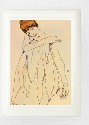 Produktbild von Egon Schiele Gerahmtes Bild Mit Edlem Passepartout | Wand-Bilder | Im Bilderrahmen - Die Tänzerin, 1913 (40 x 30 cm)