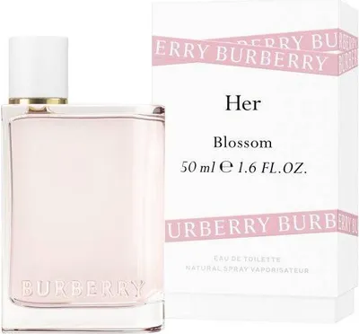 Zdjęcie produktu dla Burberry Her Blossom, Kobiety, Letnie, 50 ml, Butelka jednorazowa, Mandarynka, Różowy pieprz, Piwonia, Śliwkowy