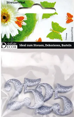 Produktbild von Dekoelement 25. Jubiläum 2Stk SILBER
