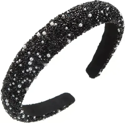 Produktbild von Elegantes schwarzes Stirnband GI-30171 für besondere Anlässe KP30171