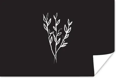 Produktbild von MuchoWow® Poster Pflanzen - Blumenstrauß - Strichzeichnung 90x60 cm - Schlafzimmer